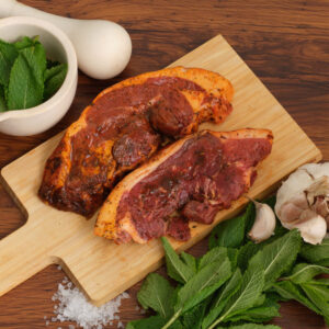 Minted Boneless Lamb Steaks 800g+